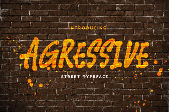 Agressive Font: Quirky Display Typography for Creative Craft Projects