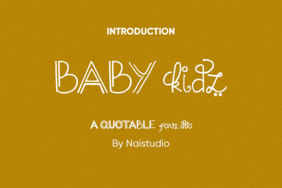 Baby Kidz Display Font for Creative Product Makers