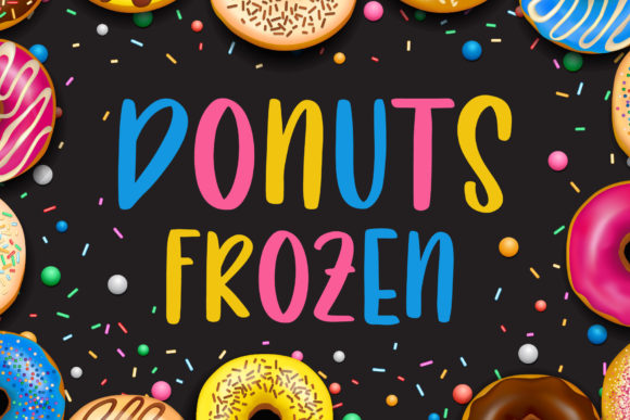 Donuts Frozen Font: A Joyful Display Typeface for Creative Projects