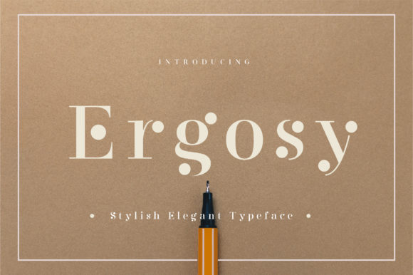 Ergosy Display Font for Creative Product Makers