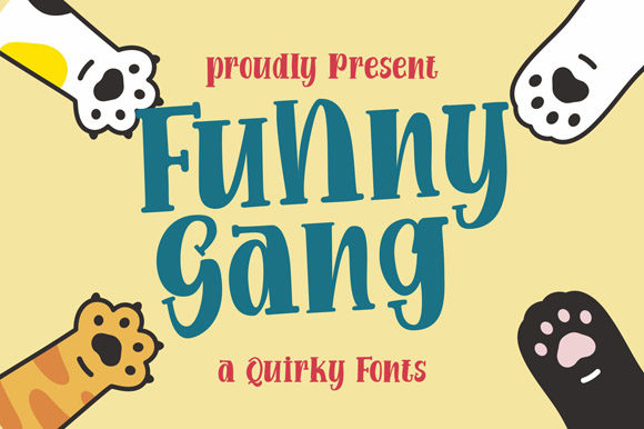 Funny Gang Display Font for Playful and Authentic Crafts