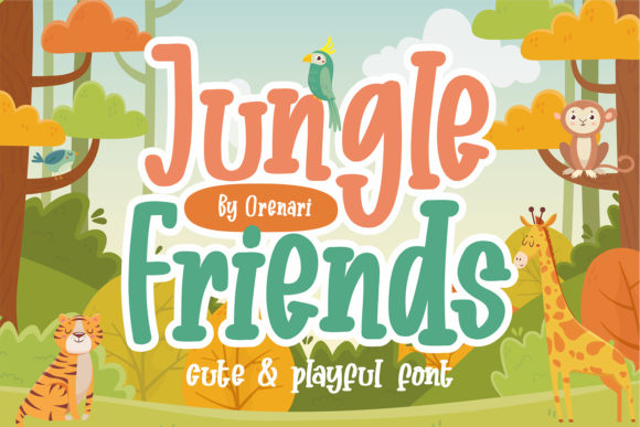 Jungle Friends Font: A Display Typeface That Feels Like a Hug
