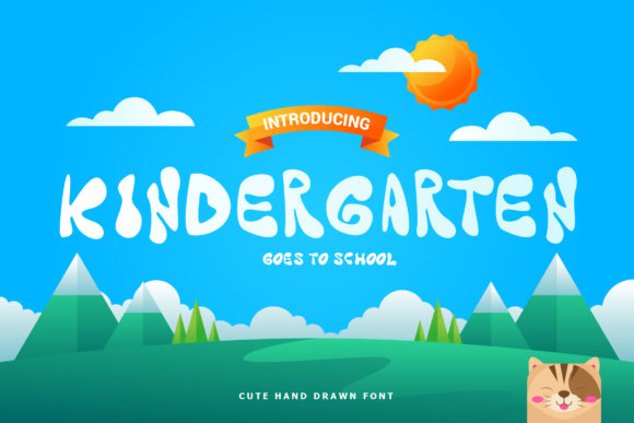 Kindergarten Font: A Display Typeface for Lively Editorial Projects