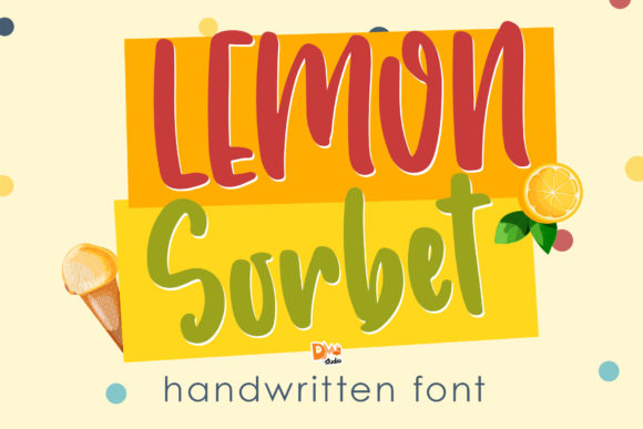 Lemon Sorbet Font: A Bold Display Typeface for Craft Creators