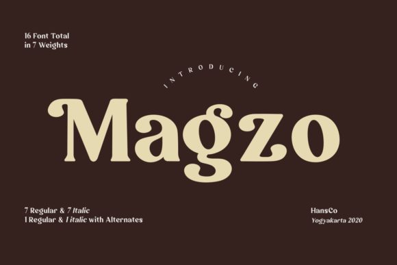 Magzo Display Font for Creative Product Makers