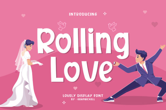 Rolling Love Font for Stationery and Handmade Creations