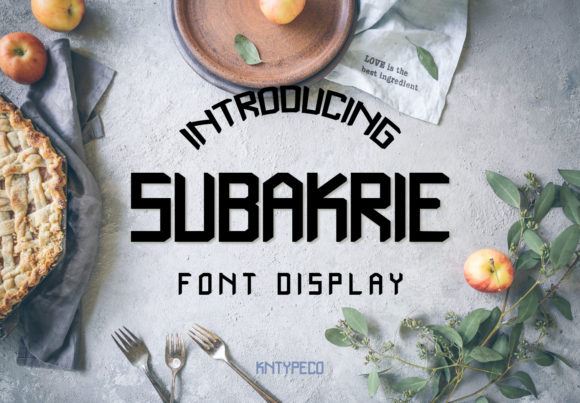 Subakrie: A Bold Vintage Display Font for Editorial Design