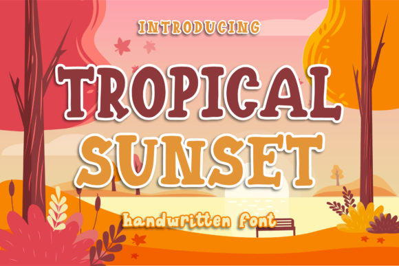 Tropical Sunset Font: A Bold Display Typeface for Creative Branding