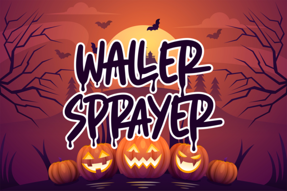 Waller Sprayer Font for Spooky and Stylish Editorial Design